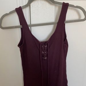 AE maroon bodysuit